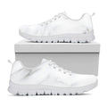 White Marble Print White Running Shoes