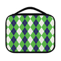 White Navy And Green Argyle Print Classic Bible Case