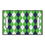 White Navy And Green Argyle Print Golf Cart Seat Cover