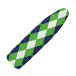 White Navy And Green Argyle Print Ironing Board Cover