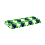 White Navy And Green Argyle Print Piano Keyboard Cover