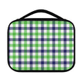 White Navy And Green Plaid Print Classic Bible Case