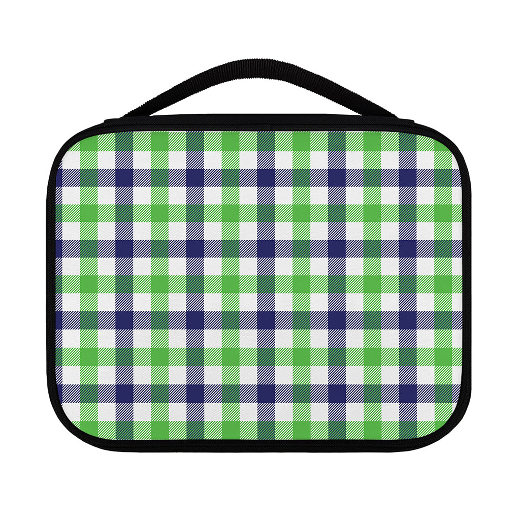 White Navy And Green Plaid Print Classic Bible Case