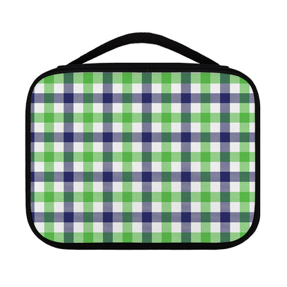 White Navy And Green Plaid Print Classic Bible Case