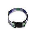 White Navy And Green Plaid Print Dog Collar