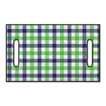 White Navy And Green Plaid Print Golf Cart Seat Cover