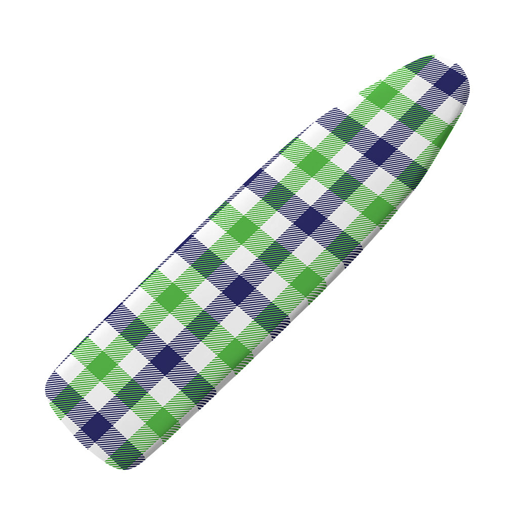White Navy And Green Plaid Print Ironing Board Cover