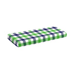 White Navy And Green Plaid Print Piano Keyboard Cover