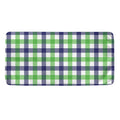 White Navy And Green Plaid Print Towel