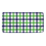 White Navy And Green Plaid Print Towel