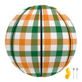 White Orange And Green Plaid Print Basketball