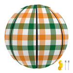 White Orange And Green Plaid Print Basketball