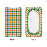 White Orange And Green Plaid Print Changing Pad Cover