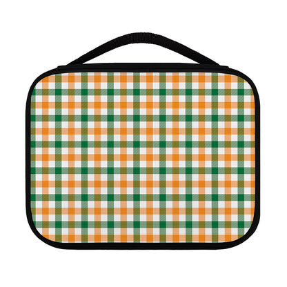 White Orange And Green Plaid Print Classic Bible Case