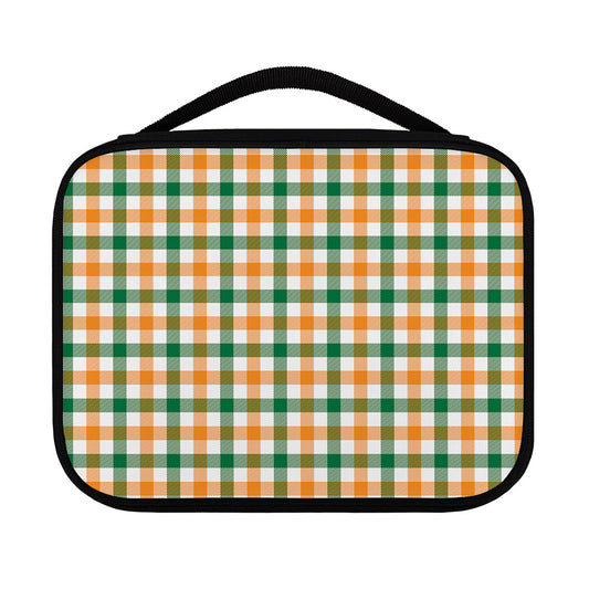 White Orange And Green Plaid Print Classic Bible Case