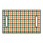 White Orange And Green Plaid Print Golf Cart Seat Cover