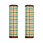 White Orange And Green Plaid Print Handle Covers
