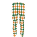 White Orange And Green Plaid Print Men's Leggings