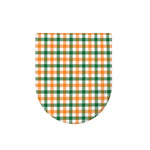 White Orange And Green Plaid Print Toilet Lid Cover