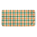 White Orange And Green Plaid Print Towel