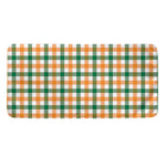 White Orange And Green Plaid Print Towel