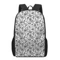 White Paisley Bandana Pattern Print 17 Inch Backpack