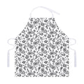White Paisley Bandana Pattern Print Adjustable Apron