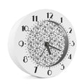 White Paisley Bandana Pattern Print Alarm Clock