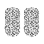 White Paisley Bandana Pattern Print Bar Stool Covers