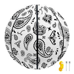 White Paisley Bandana Pattern Print Basketball