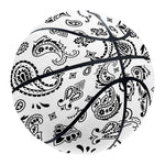 White Paisley Bandana Pattern Print Basketball