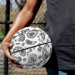White Paisley Bandana Pattern Print Basketball
