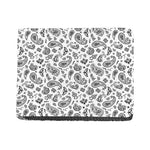 White Paisley Bandana Pattern Print Bifold Wallet