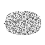 White Paisley Bandana Pattern Print Car Side Mirror Covers