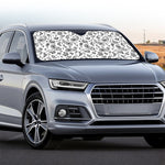 White Paisley Bandana Pattern Print Car Windshield Sun Shade