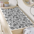 White Paisley Bandana Pattern Print Changing Pad Cover