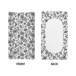 White Paisley Bandana Pattern Print Changing Pad Cover