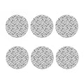 White Paisley Bandana Pattern Print Coaster Set