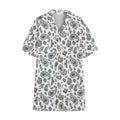 White Paisley Bandana Pattern Print Cotton Hawaiian Shirt