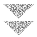White Paisley Bandana Pattern Print Dog Bandana