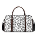 White Paisley Bandana Pattern Print Duffel Bag