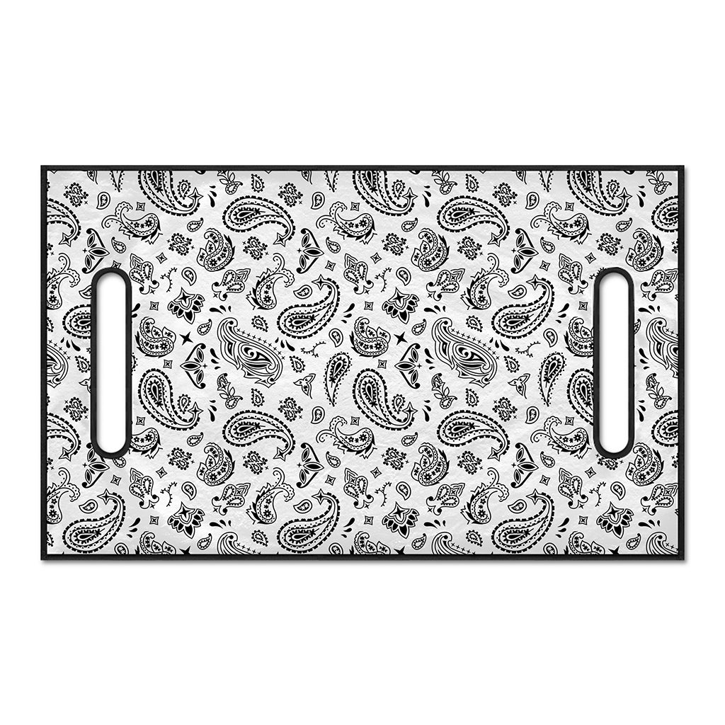 White Paisley Bandana Pattern Print Golf Cart Seat Cover