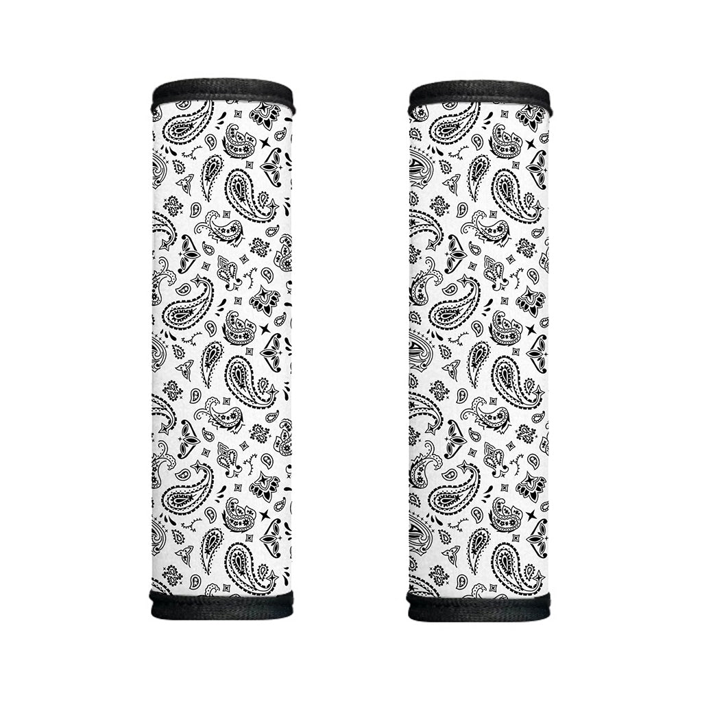 White Paisley Bandana Pattern Print Handle Covers