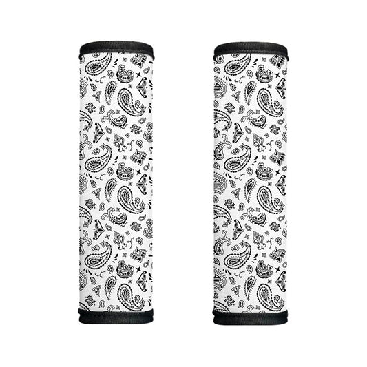 White Paisley Bandana Pattern Print Handle Covers