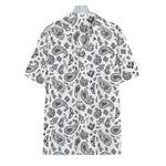 White Paisley Bandana Pattern Print Hawaiian Shirt