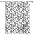 White Paisley Bandana Pattern Print House Flag