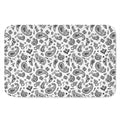 White Paisley Bandana Pattern Print Indoor Door Mat
