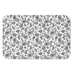 White Paisley Bandana Pattern Print Indoor Door Mat