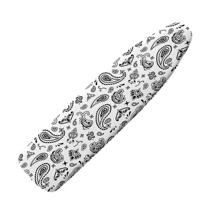 White Paisley Bandana Pattern Print Ironing Board Cover