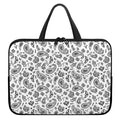 White Paisley Bandana Pattern Print Laptop Sleeve With Handle